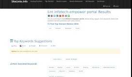 
							         Lnt infotech empower portal Results For Websites Listing - SiteLinks.Info								  
							    