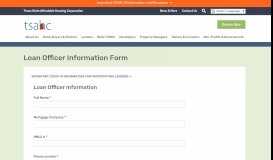 
							         Loan Officer Information Form | Texas State Affordable ... - TSAHC								  
							    