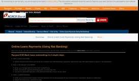 
							         Loan Payment Online using Internet Banking - ICICI Bank Click to Pay								  
							    