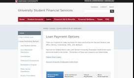
							         Loan Payment Options | University Student Financial Services								  
							    