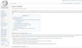 
							         Loan waiver - Wikipedia								  
							    
