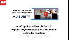 
							         loanDepot unveils ambitious plan to expand beyond lending into ...								  
							    