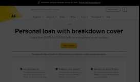 
							         Loans | Personal and car loans | AA								  
							    