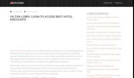 
							         lobby.hilton.com: Hilton Lobby Login To Access Best Hotel ...								  
							    