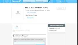
							         Local 670 Welfare Fund in New York, NY 10007 | Citysearch								  
							    
