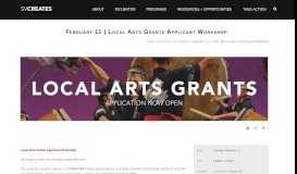 
							         Local Arts Grants Application - SVCreates								  
							    