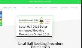 
							         Local Hajj Booking Procedure Online 2019 | Arabian Gulf Life								  
							    