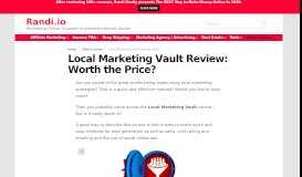 
							         Local Marketing Vault Review: Scam or Worth the Cost? My ...								  
							    