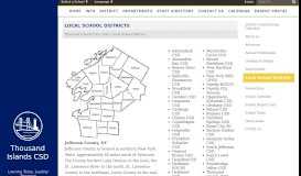 
							         Local School Districts - Thousand Islands CSD								  
							    