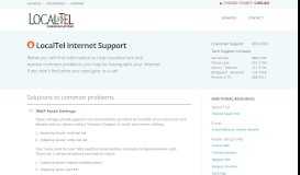 
							         LocalTel Internet Support								  
							    