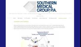 
							         Location & Contact — Southern Medical Group, P.A.								  
							    