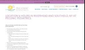 
							         Location & Hours in Riverhead NY at Peconic Pediatrics								  
							    