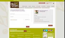 
							         Locations Account Login | Olive Garden Italian Restaurant								  
							    