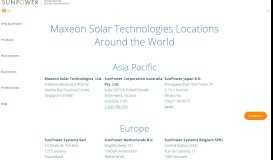 
							         Locations and Contact Information | SunPower								  
							    