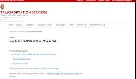 
							         Locations and Hours – Transportation Services – UW–Madison								  
							    