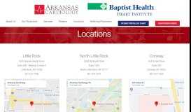 
							         Locations · Arkansas Cardiology								  
							    