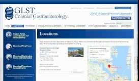 
							         Locations | Colonial Gastroenterology - GLSTVA								  
							    
