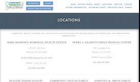 
							         Locations — Community Health Centers, Inc.								  
							    