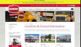 
							         Locations & Contact Information - Hines Supply								  
							    