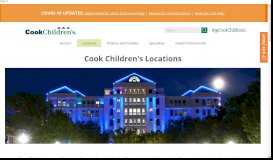 
							         Locations | Cook Children's								  
							    