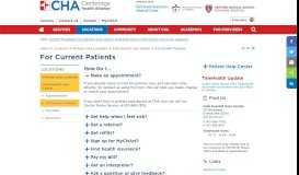 
							         Locations | For Current Patients - Cambridge Health Alliance								  
							    