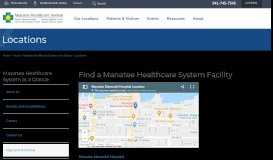 
							         Locations | Manatee Healthcare System								  
							    