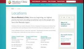 
							         Locations - Mankato Clinic								  
							    