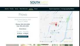 
							         Locations - Provo - Pain Management								  
							    