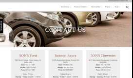 
							         Locations - SONS Auto Group								  
							    