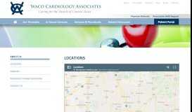 
							         Locations | Waco Cardiology Associates								  
							    