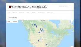
							         Locations — Westmoreland Mining LLC - Westmoreland Coal Company								  
							    
