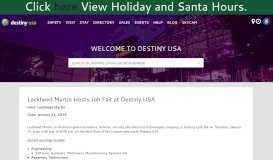 
							         Lockheed Martin Hosts Job Fair at Destiny USA - Destiny USA								  
							    