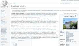 
							         Lockheed Martin - Wikipedia								  
							    