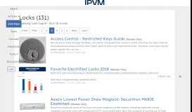 
							         Locks Information - IPVM.com								  
							    