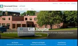 
							         Lodi Hospital - Cleveland Clinic								  
							    