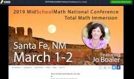 
							         Log In - 2019 MidSchoolMath National Conference								  
							    