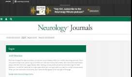 
							         Log in | American Academy of Neurology Journals								  
							    