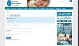 
							         Log in | Australian Breastfeeding Association								  
							    