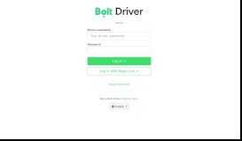 
							         Log In - Bolt Driver Portal - Bolt Partners - Taxify								  
							    