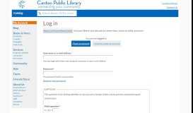 
							         Log in | Canton Public Library								  
							    