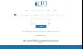 
							         Log In - CITI - Collaborative Institutional Training Initiative								  
							    