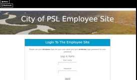 
							         Log in - City of Port St. Lucie Employee								  
							    