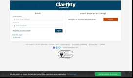
							         log in - Clarity Informatics								  
							    