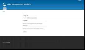 
							         Log in | Coris Management's Interface								  
							    