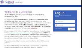 
							         Log in - eMediCard System - Medicard Philippines								  
							    