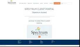 
							         Log in for Client Portal - Spectrum Financial								  
							    
