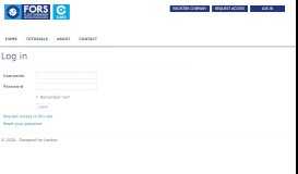 
							         Log in - FORS Collision Manager								  
							    