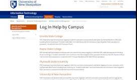 
							         Log In Help by Campus | Information Technology								  
							    