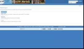 
							         Log in - ICTP Portal								  
							    