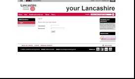 
							         Log-In - Lancashire County Council								  
							    